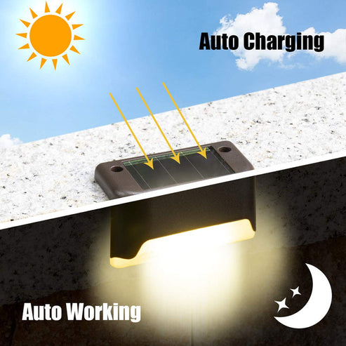 Solar Stair Lights : Auto Light Up In The Dark Make Me Deal