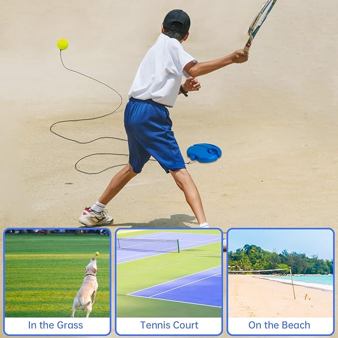 Solo Tennis Trainer Rebound Ball with String for Self Tennis Practice Make Me Deal
